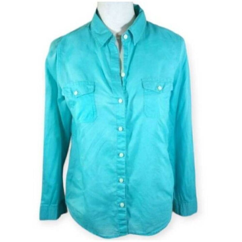 OLD NAVY TURQUOISE BUTTON DOWN SHIRT SZ.S GUC.